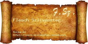 Flesch Szilveszter névjegykártya